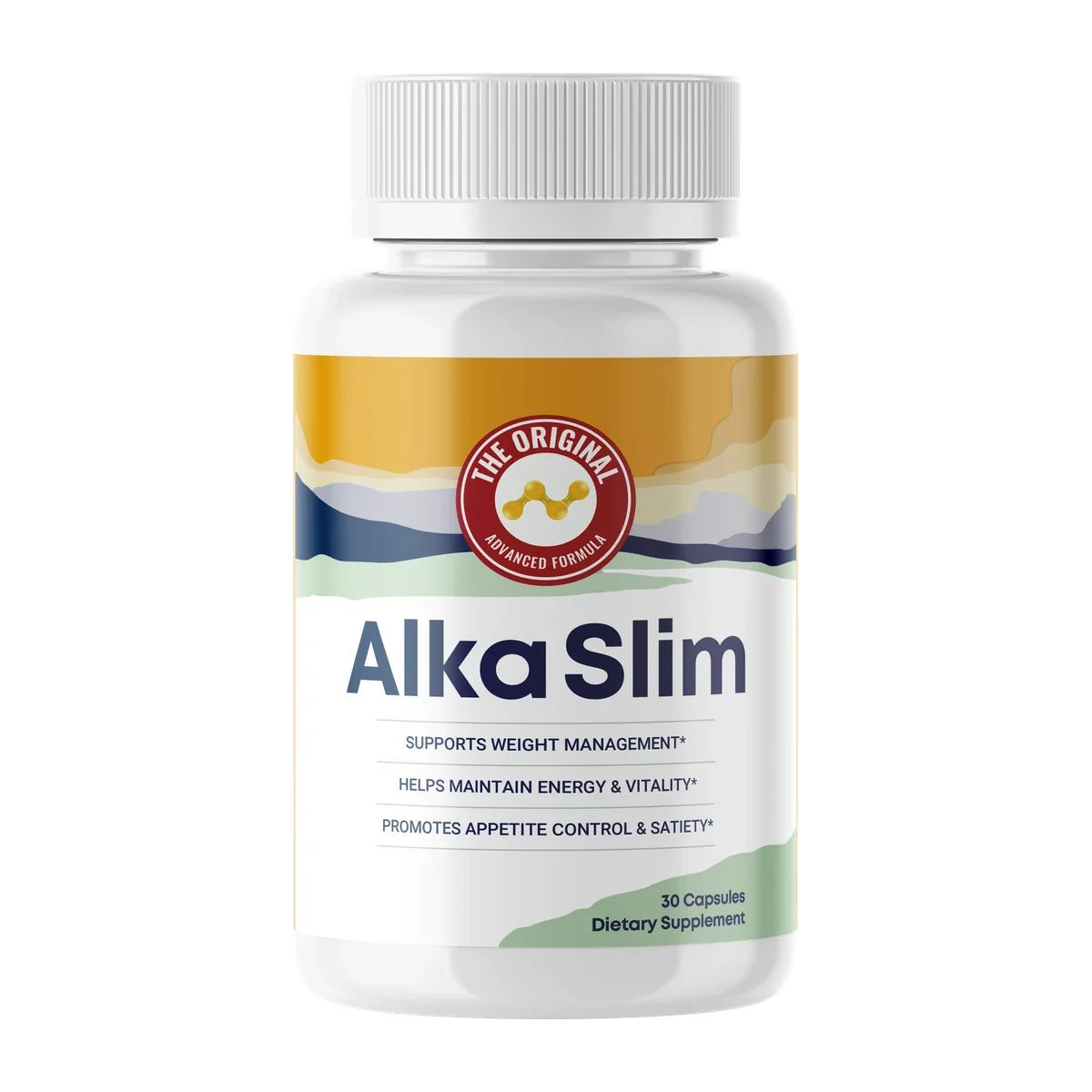 A single AlkaSlim bottle, the 30-capsule 30-day supply, as sold by the official store